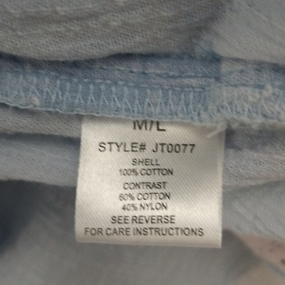 Oli & Hali Oversized Boho Top Button-Up Washed Lace Ruffle Frayed Hem Periwinkle - Picture 9 of 17